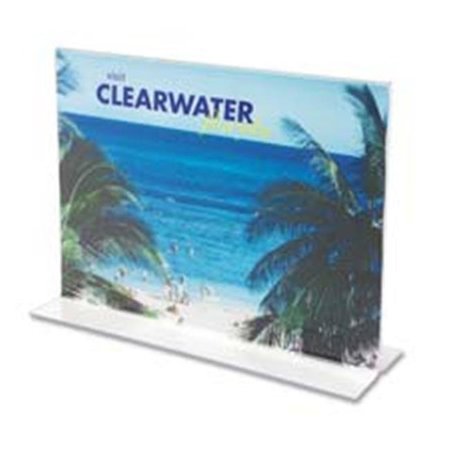 DEFLECTO Deflect-O Corporation DEF69201 Stand Up Sign Holder- Bottom Load- Portrait- 8-.50in.x11in.- Clear 69201